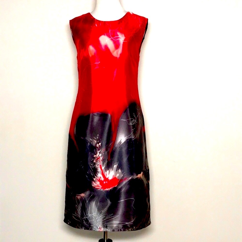 K. Jordan Women’s Red & Black Floral Sheath Dress Size 6